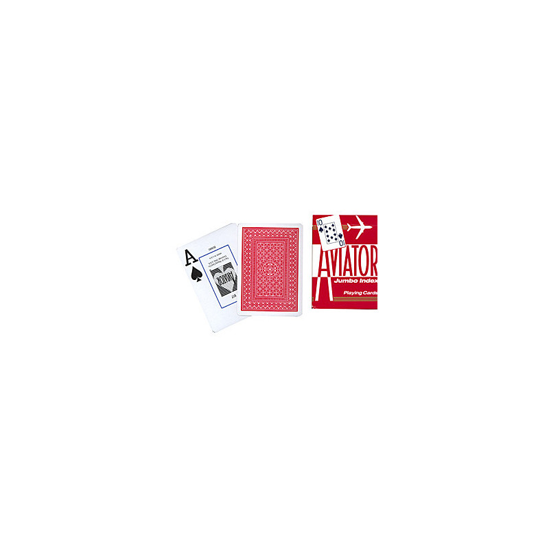 Cards Aviator Jumbo Index Poker Size (Red)