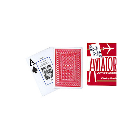 Cards Aviator Jumbo Index Poker Size (Red)