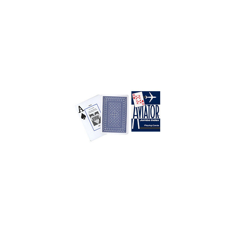 Cards Aviator Jumbo Index Poker Size (Blue)