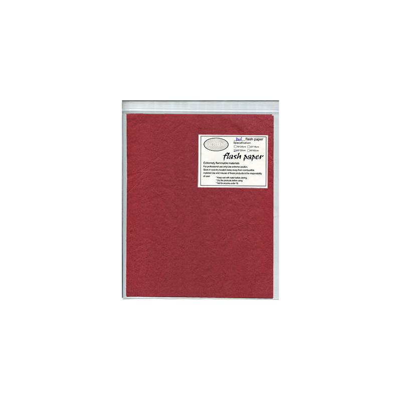 Flash Paper five pack(25x20cm) Red - Trick