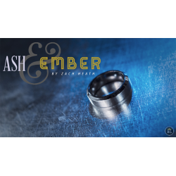 Ash and Ember Silver Beveled Size 9 (2 Rings) by Zach Heath  - Trick