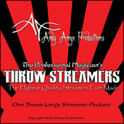 Throw Streamers WHITE by Andy Amyx( 1dozen equals 1 unit)- Trick