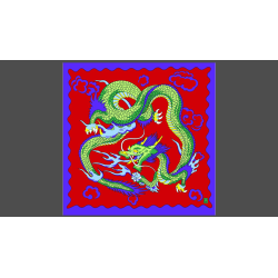Rice Symphony Silk 36" (Red Dragon) by Silk King Studios - Trick