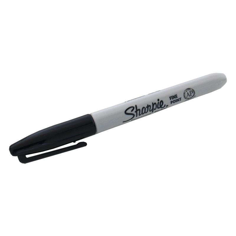 (Ungimmicked) Fine-Tip Sharpie (Black) box of 12 by Murphy's Magic Supplies - Trick