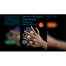 Super Version Double Face Super Triple Coin (Chip Version) by Johnny Wong