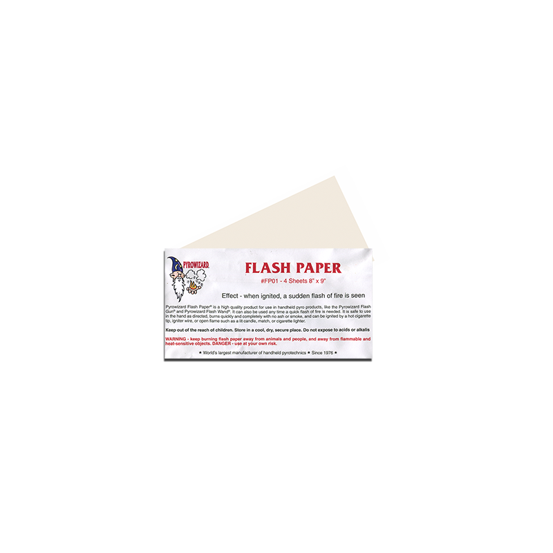 Theatre Effects Pyrowizardâ„¢ Flash Paper Sheets - 4 sheets 8"x9"