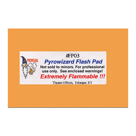 Theatre Effects Pyrowizardâ„¢ Flash Paper Sheets - 2"x3" 20 sheets